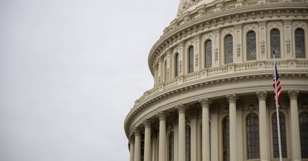 closeup of the capitol building in washington dc